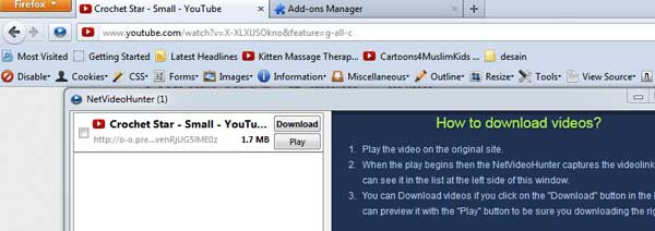 cara download video